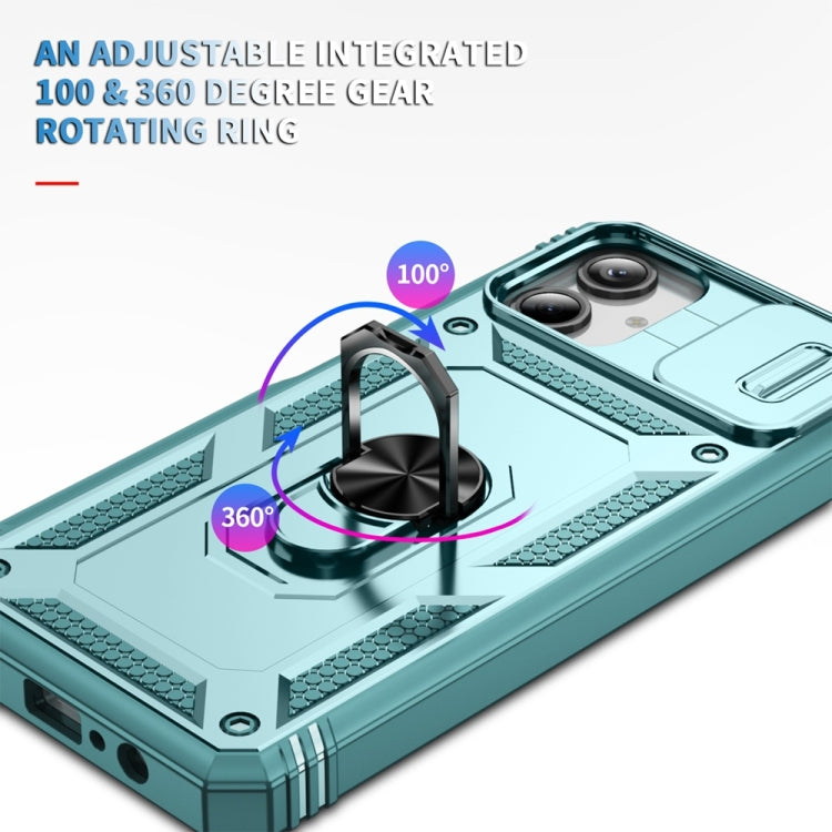 For Samsung Galaxy A06 4G Sliding Camshield TPU + PC Phone Case with Holder