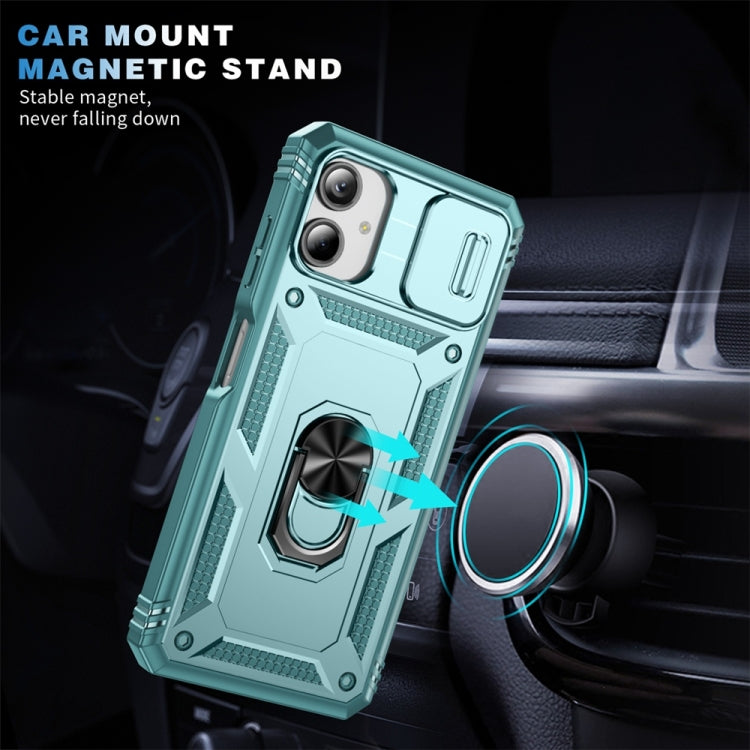 For Samsung Galaxy A06 4G Sliding Camshield TPU + PC Phone Case with Holder