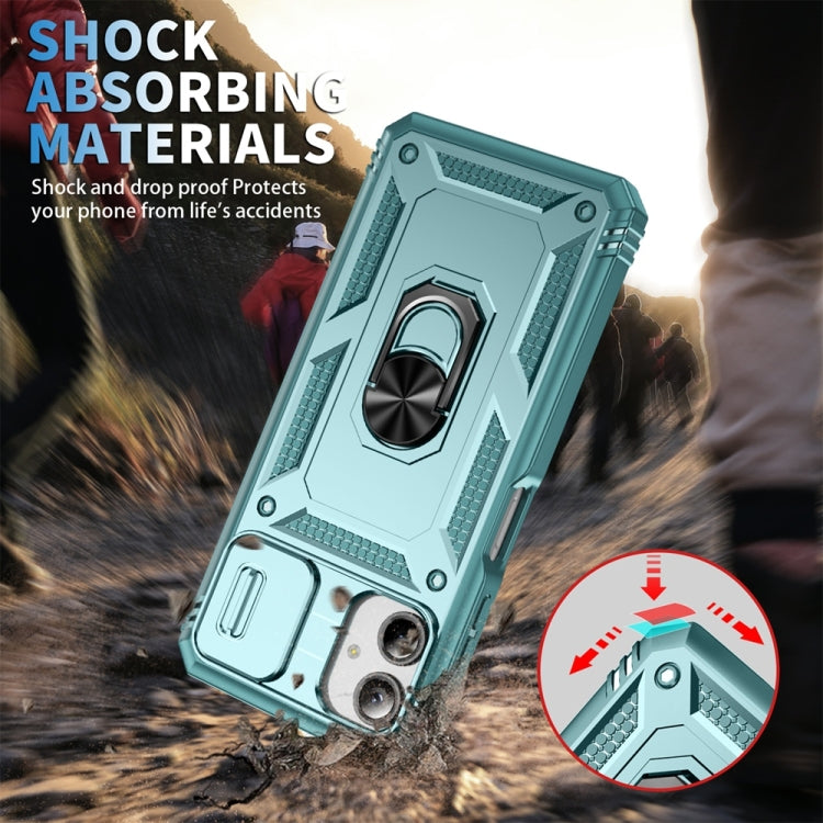 For Samsung Galaxy A06 4G Sliding Camshield TPU + PC Phone Case with Holder