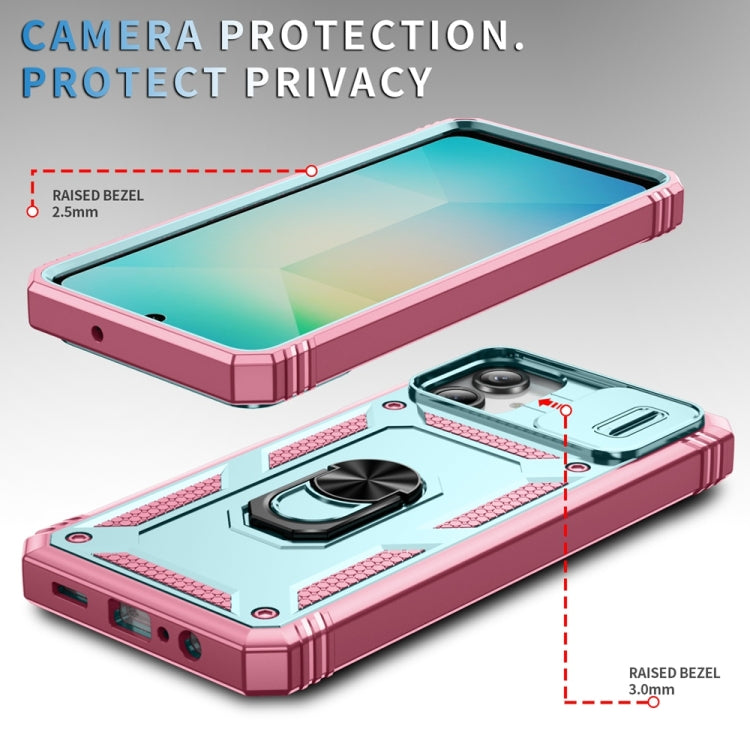 For Samsung Galaxy A06 4G Sliding Camshield TPU + PC Phone Case with Holder