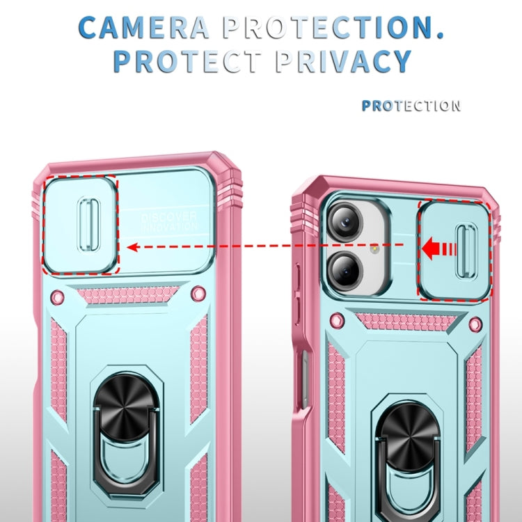 For Samsung Galaxy A06 4G Sliding Camshield TPU + PC Phone Case with Holder