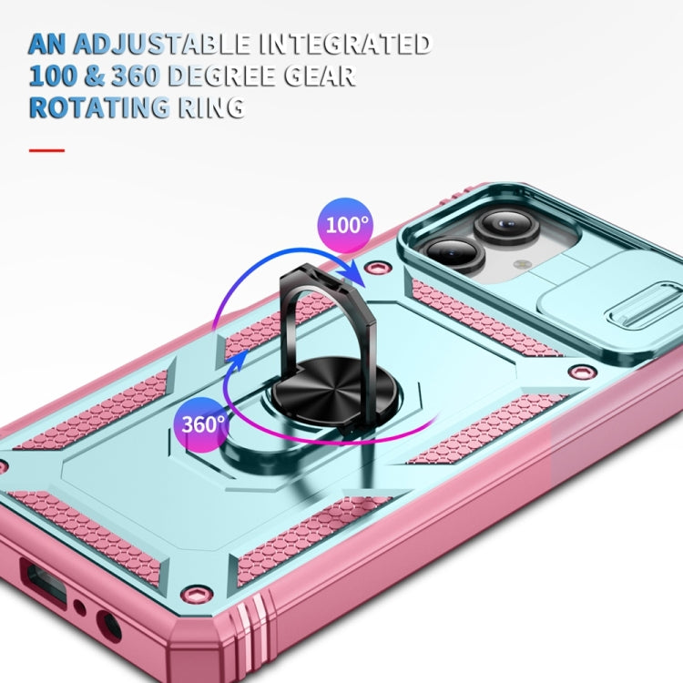 For Samsung Galaxy A06 4G Sliding Camshield TPU + PC Phone Case with Holder
