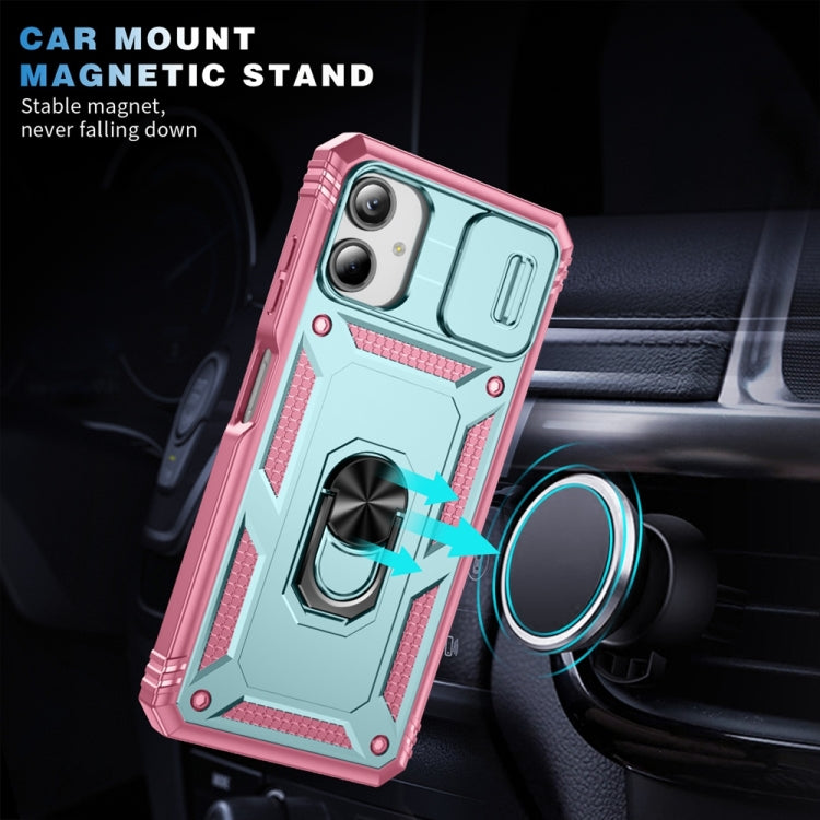 For Samsung Galaxy A06 4G Sliding Camshield TPU + PC Phone Case with Holder