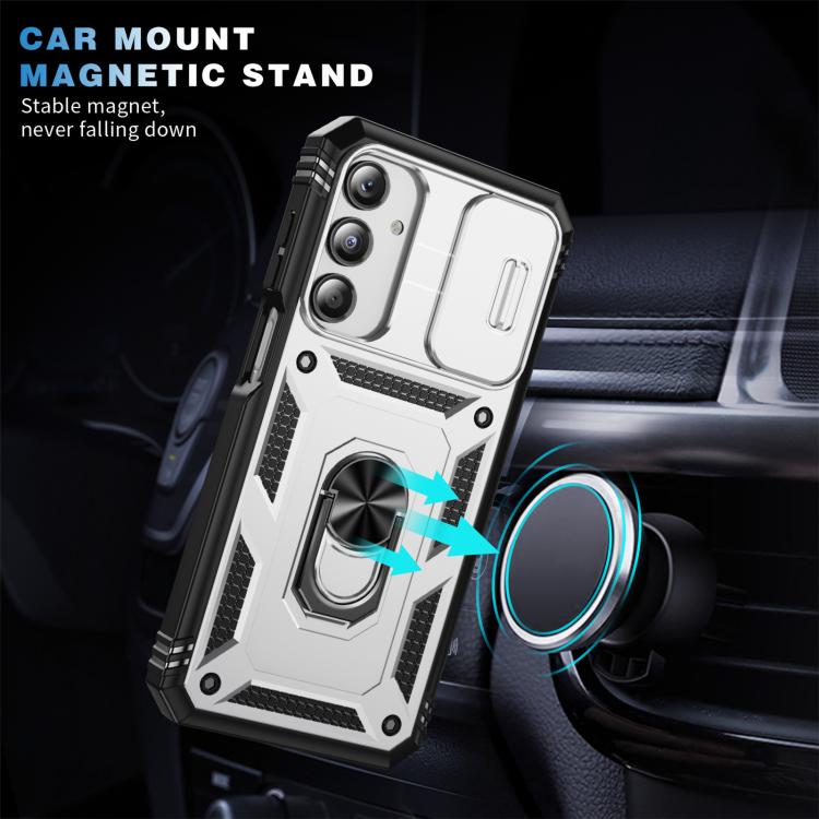 For Samsung Galaxy A26 5G / A17 5G Sliding Camshield TPU + PC Phone Case with Holder