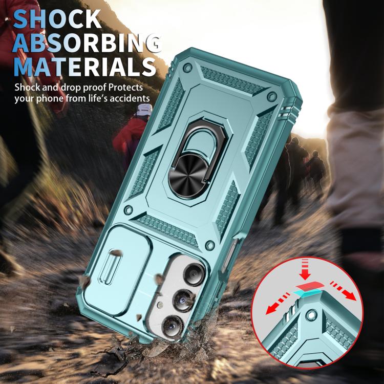 For Samsung Galaxy A26 5G / A17 5G Sliding Camshield TPU + PC Phone Case with Holder