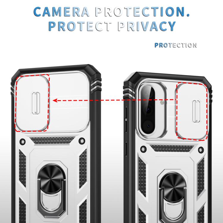 For Samsung Galaxy A36 5G / A37 5G Sliding Camshield TPU + PC Phone Case with Holder
