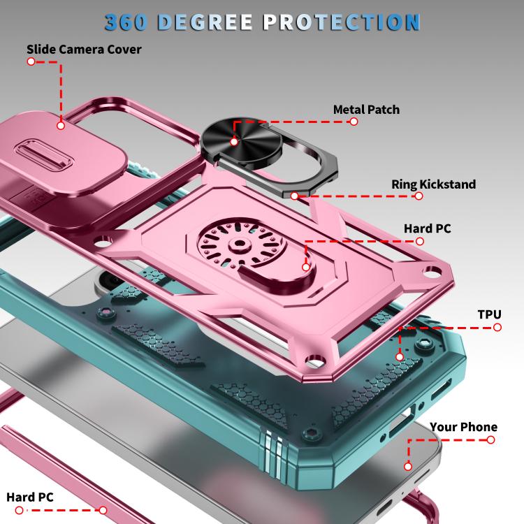 For Samsung Galaxy A36 5G / A37 5G Sliding Camshield TPU + PC Phone Case with Holder