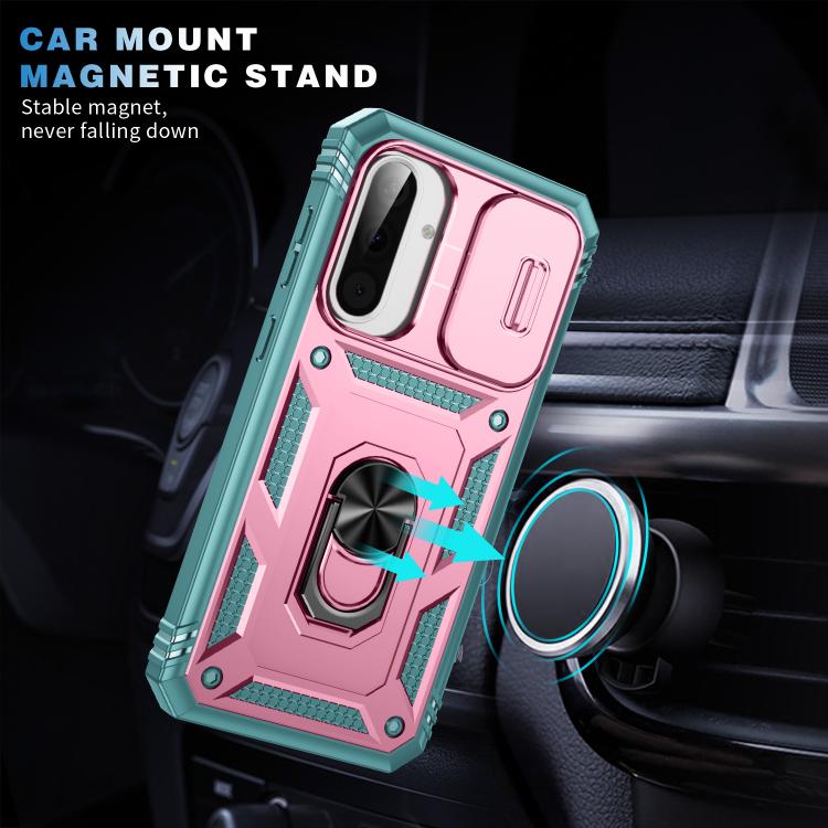 For Samsung Galaxy A36 5G / A37 5G Sliding Camshield TPU + PC Phone Case with Holder