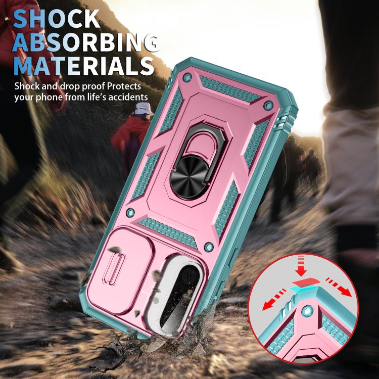 For Samsung Galaxy A36 5G / A37 5G Sliding Camshield TPU + PC Phone Case with Holder
