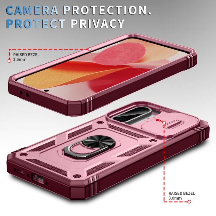 For Samsung Galaxy A36 5G / A37 5G Sliding Camshield TPU + PC Phone Case with Holder