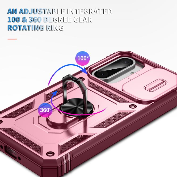For Samsung Galaxy A36 5G / A37 5G Sliding Camshield TPU + PC Phone Case with Holder