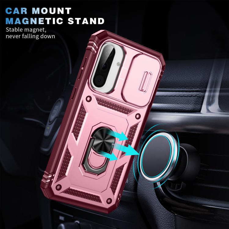 For Samsung Galaxy A36 5G / A37 5G Sliding Camshield TPU + PC Phone Case with Holder