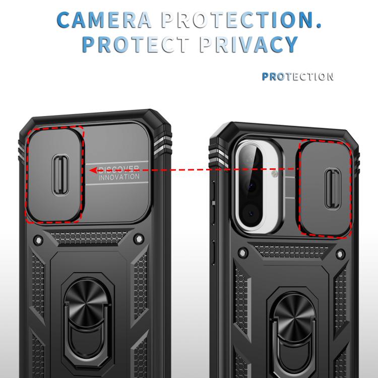 For Samsung Galaxy A36 5G / A37 5G Sliding Camshield TPU + PC Phone Case with Holder