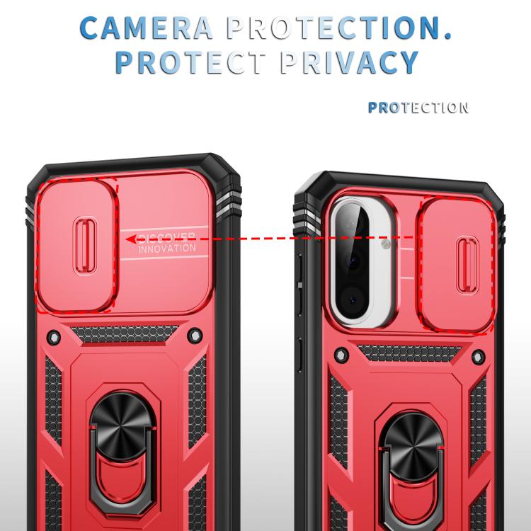 For Samsung Galaxy A36 5G / A37 5G Sliding Camshield TPU + PC Phone Case with Holder