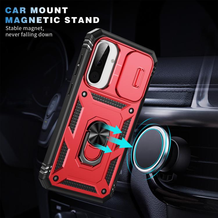 For Samsung Galaxy A36 5G / A37 5G Sliding Camshield TPU + PC Phone Case with Holder