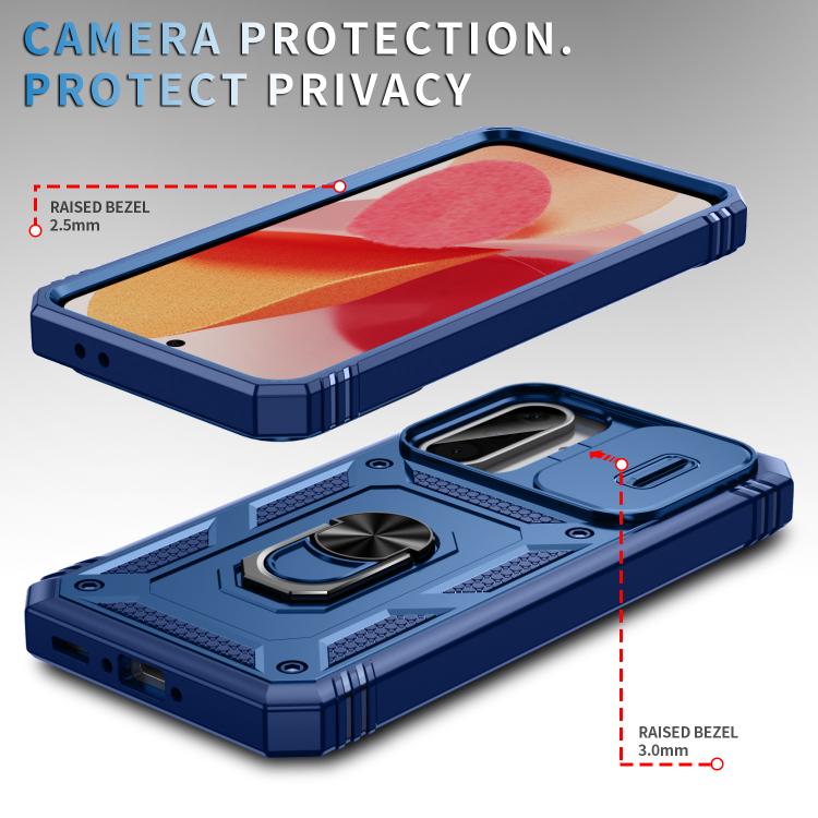 For Samsung Galaxy A36 5G / A37 5G Sliding Camshield TPU + PC Phone Case with Holder