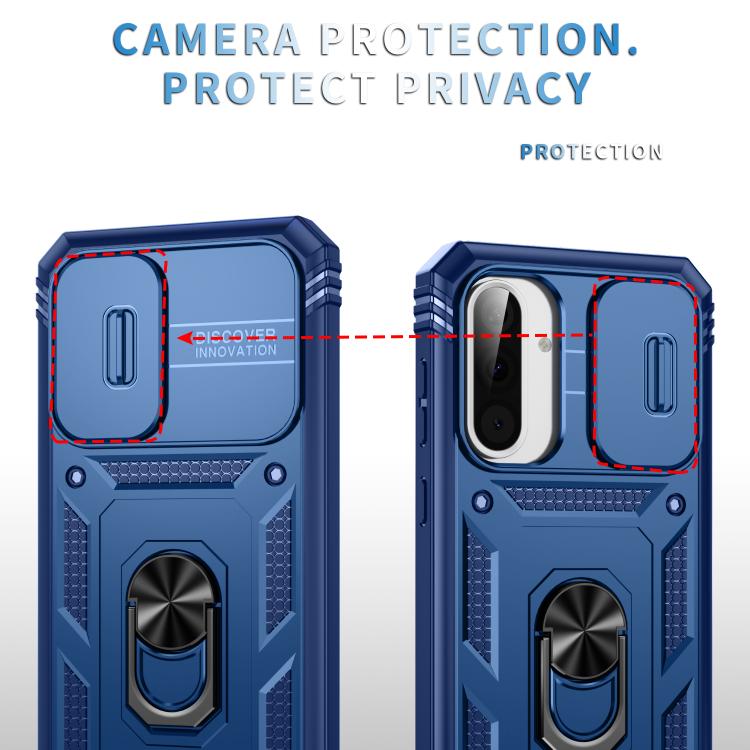 For Samsung Galaxy A36 5G / A37 5G Sliding Camshield TPU + PC Phone Case with Holder