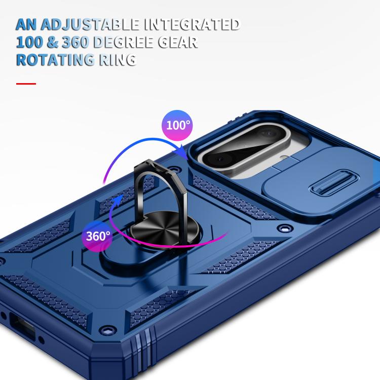 For Samsung Galaxy A36 5G / A37 5G Sliding Camshield TPU + PC Phone Case with Holder