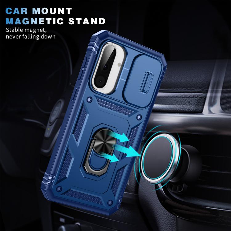 For Samsung Galaxy A36 5G / A37 5G Sliding Camshield TPU + PC Phone Case with Holder