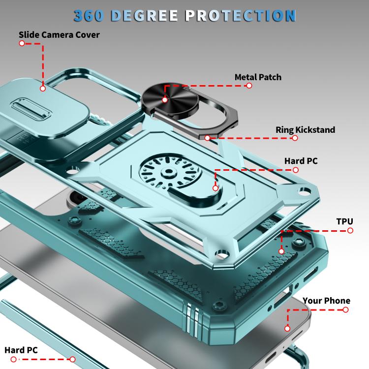 For Samsung Galaxy A36 5G / A37 5G Sliding Camshield TPU + PC Phone Case with Holder