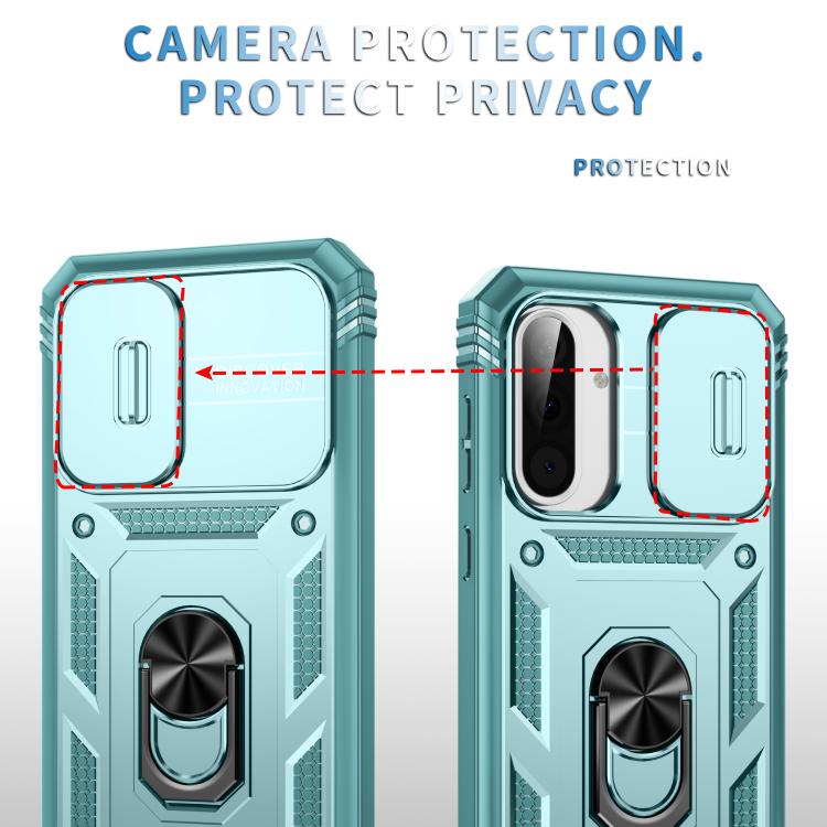 For Samsung Galaxy A36 5G / A37 5G Sliding Camshield TPU + PC Phone Case with Holder