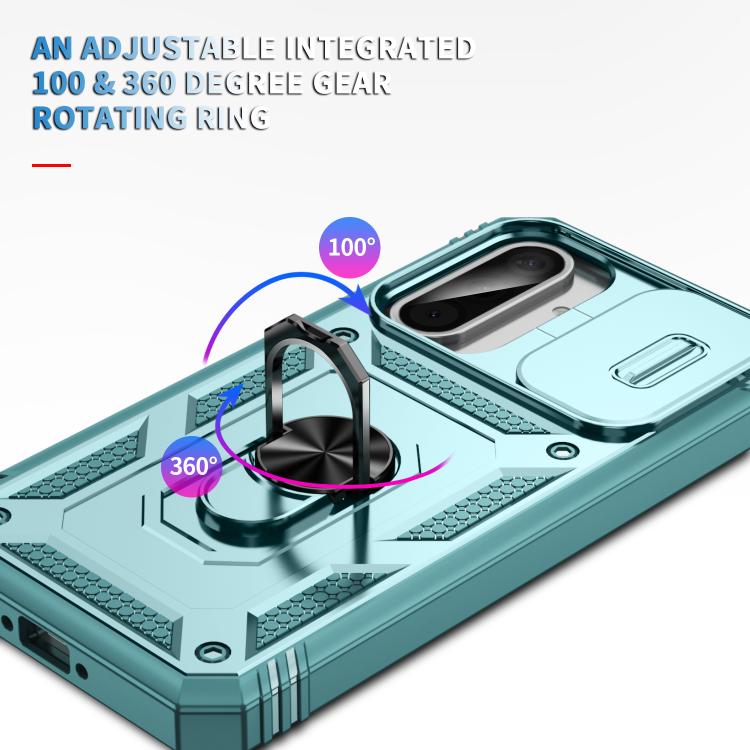 For Samsung Galaxy A36 5G / A37 5G Sliding Camshield TPU + PC Phone Case with Holder