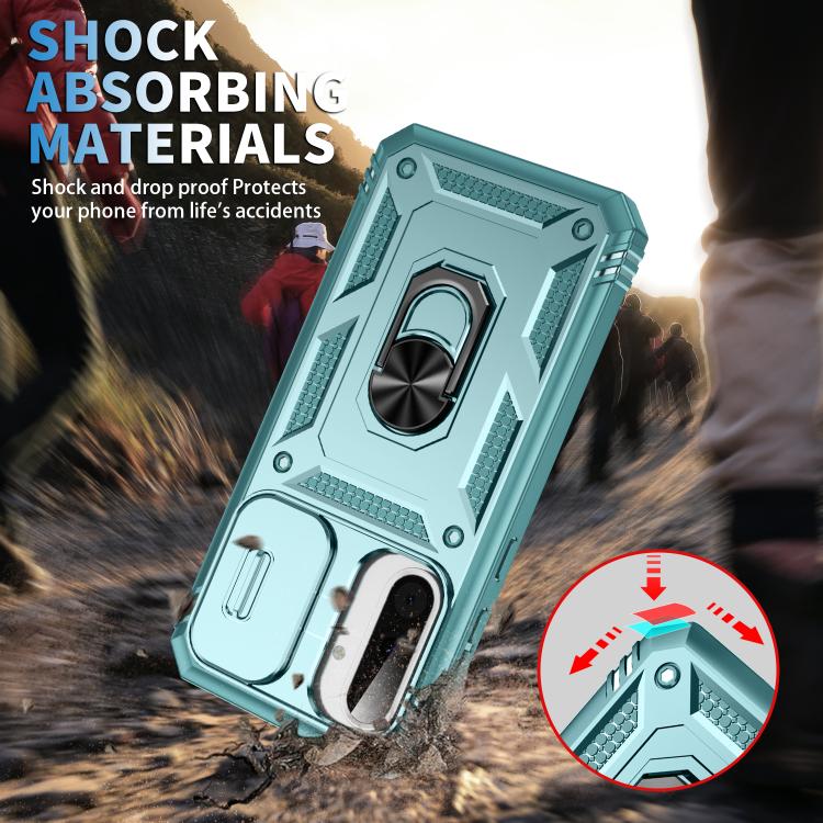 For Samsung Galaxy A36 5G / A37 5G Sliding Camshield TPU + PC Phone Case with Holder