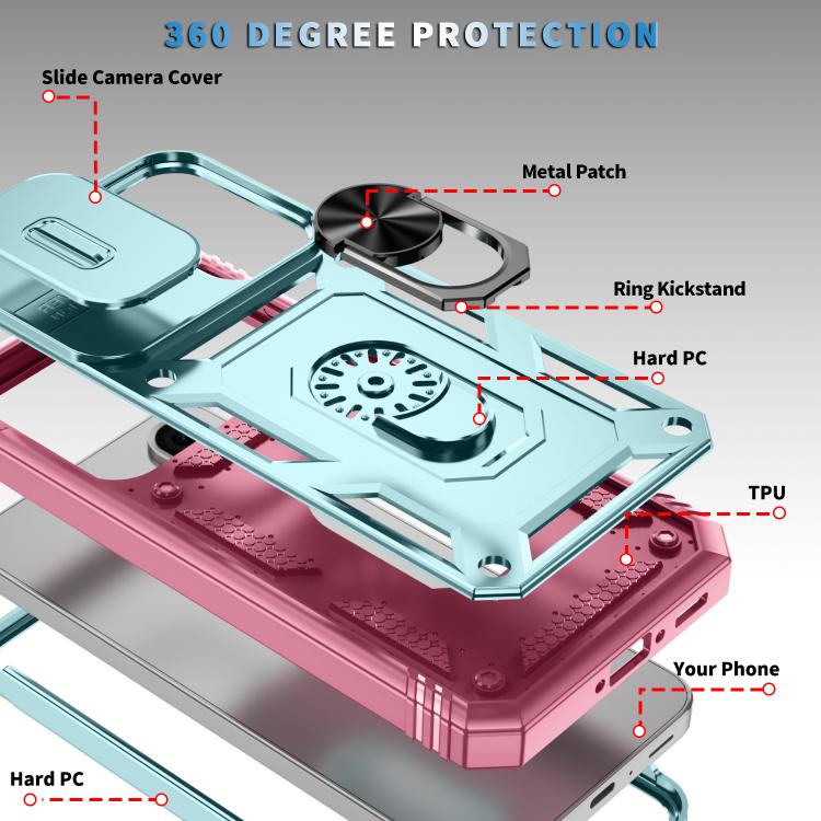 For Samsung Galaxy A36 5G / A37 5G Sliding Camshield TPU + PC Phone Case with Holder