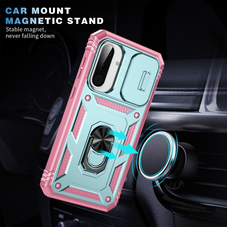 For Samsung Galaxy A36 5G / A37 5G Sliding Camshield TPU + PC Phone Case with Holder