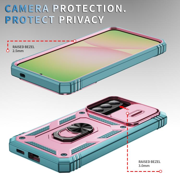 For Galaxy A57 5G Sliding Camshield TPU + PC Phone Case with Holder