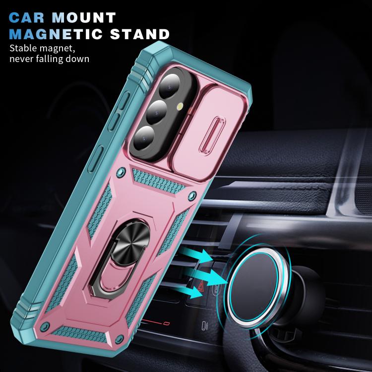 For Galaxy A57 5G Sliding Camshield TPU + PC Phone Case with Holder
