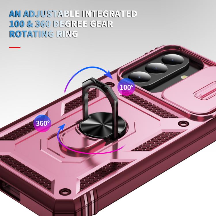 For Galaxy A57 5G Sliding Camshield TPU + PC Phone Case with Holder