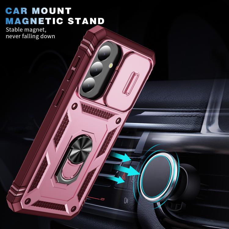 For Galaxy A57 5G Sliding Camshield TPU + PC Phone Case with Holder