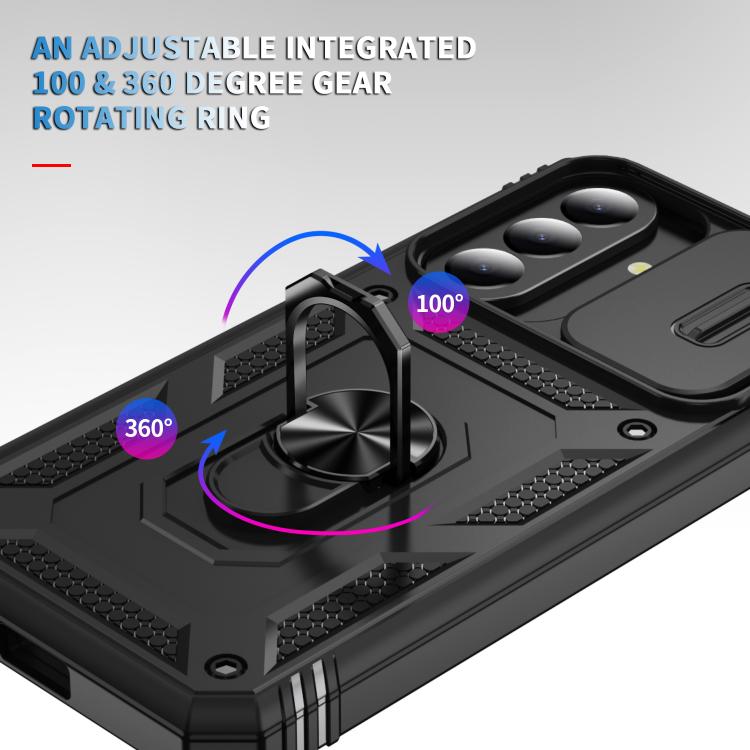 For Galaxy A57 5G Sliding Camshield TPU + PC Phone Case with Holder