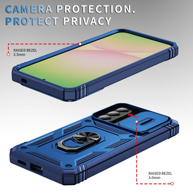 For Galaxy A57 5G Sliding Camshield TPU + PC Phone Case with Holder