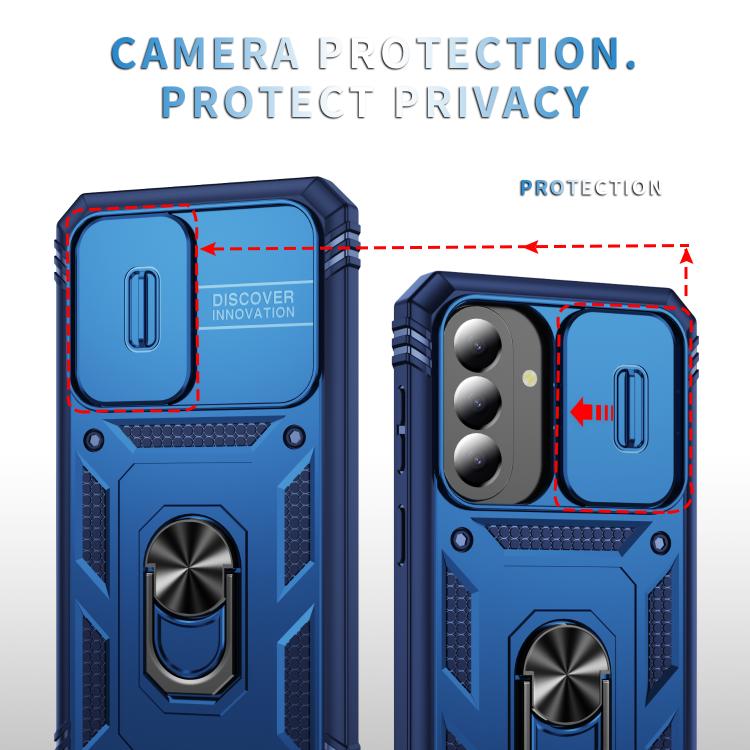 For Galaxy A57 5G Sliding Camshield TPU + PC Phone Case with Holder