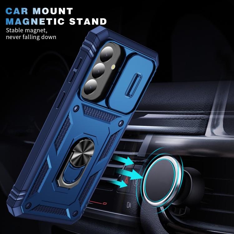 For Galaxy A57 5G Sliding Camshield TPU + PC Phone Case with Holder
