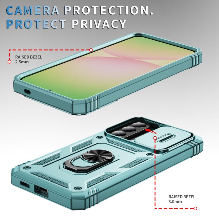 For Galaxy A57 5G Sliding Camshield TPU + PC Phone Case with Holder