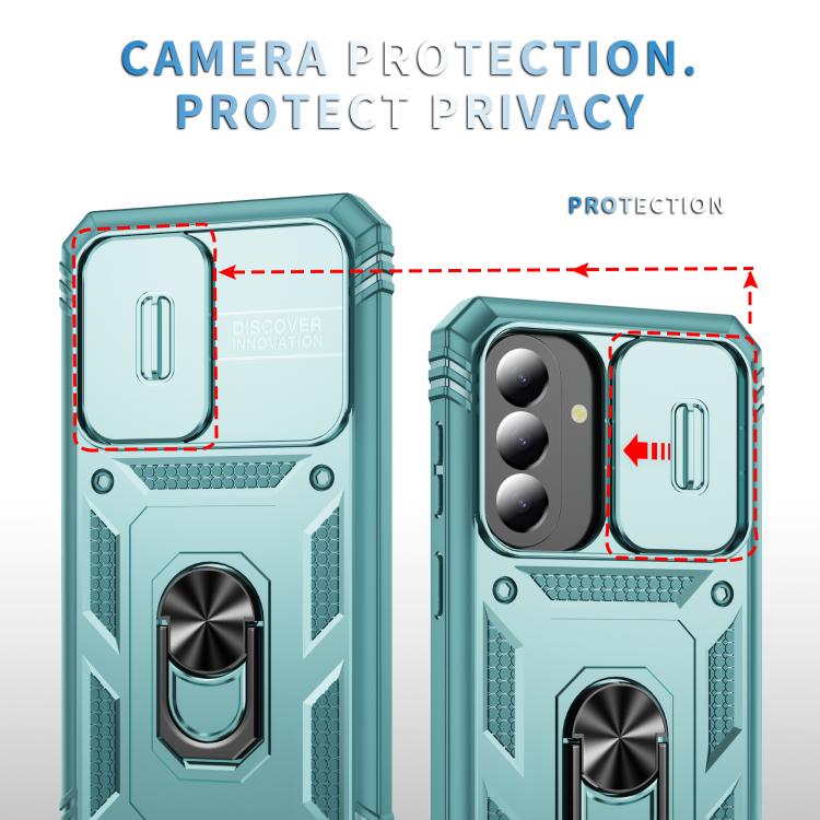 For Galaxy A57 5G Sliding Camshield TPU + PC Phone Case with Holder