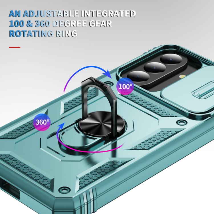 For Galaxy A57 5G Sliding Camshield TPU + PC Phone Case with Holder