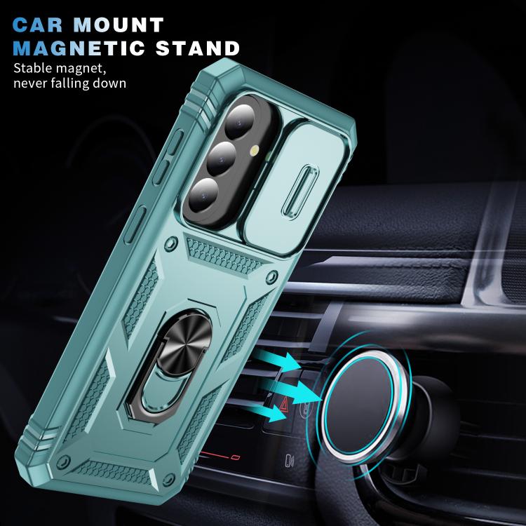 For Galaxy A57 5G Sliding Camshield TPU + PC Phone Case with Holder