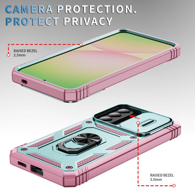 For Galaxy A57 5G Sliding Camshield TPU + PC Phone Case with Holder