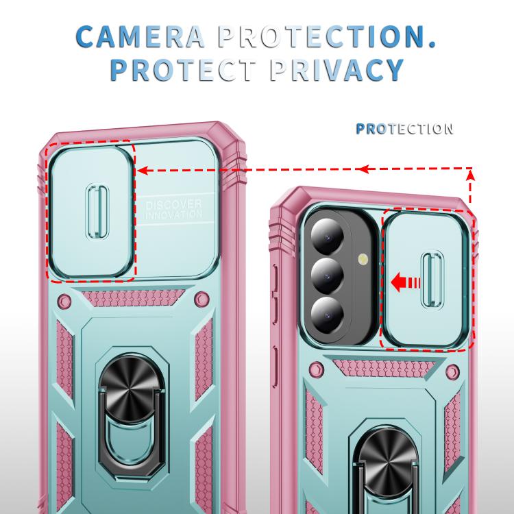 For Galaxy A57 5G Sliding Camshield TPU + PC Phone Case with Holder