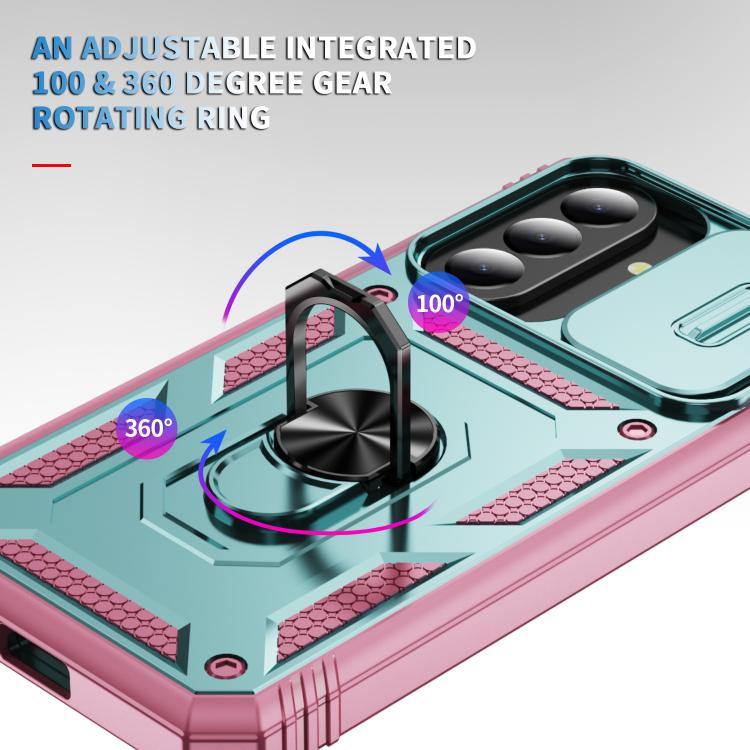 For Galaxy A57 5G Sliding Camshield TPU + PC Phone Case with Holder