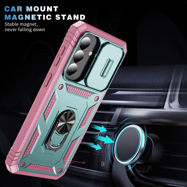 For Galaxy A57 5G Sliding Camshield TPU + PC Phone Case with Holder