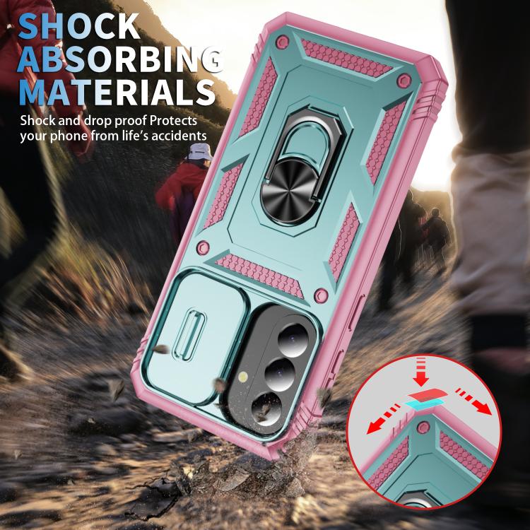 For Galaxy A57 5G Sliding Camshield TPU + PC Phone Case with Holder