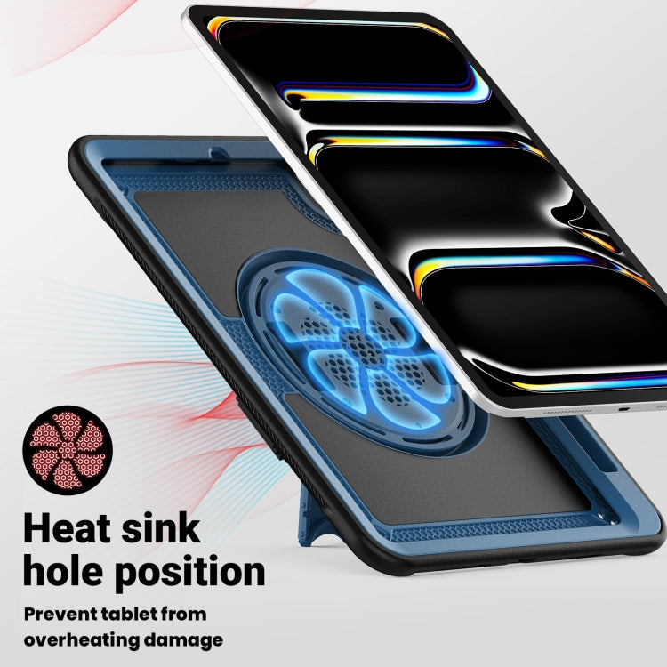 For iPad Pro 11 2025 / 2024 Honeycomb Hand Grip Turntable Stand Tablet Case
