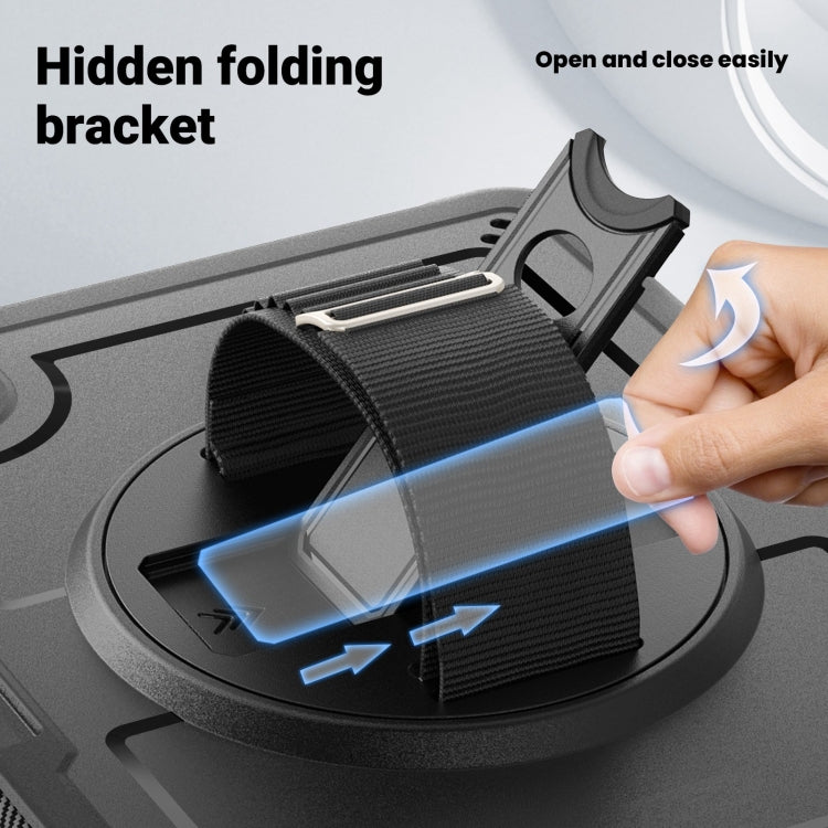 For iPad Pro 11 2025 / 2024 Honeycomb Hand Grip Turntable Stand Tablet Case