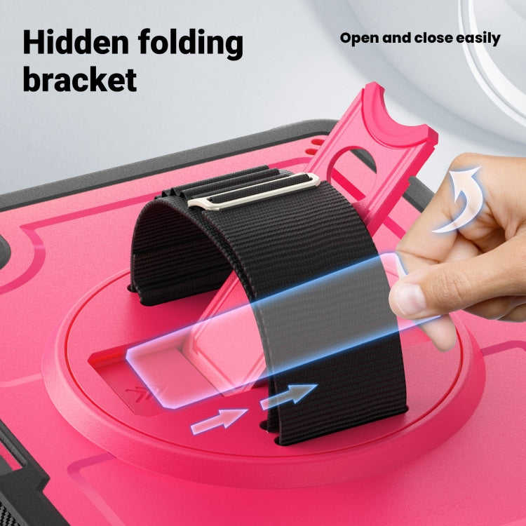 For iPad Pro 11 2025 / 2024 Honeycomb Hand Grip Turntable Stand Tablet Case