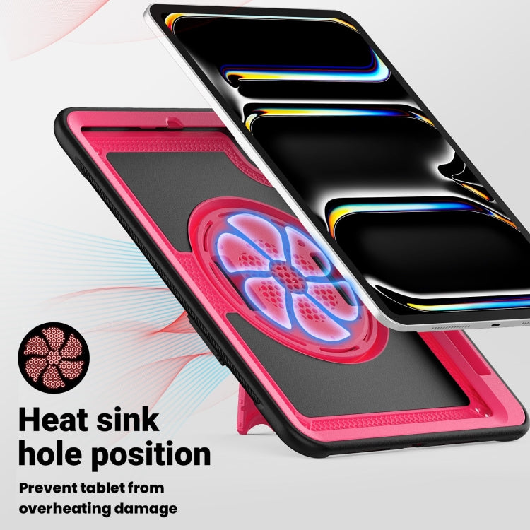 For iPad Pro 11 2025 / 2024 Honeycomb Hand Grip Turntable Stand Tablet Case